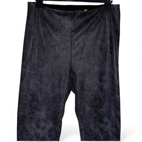 Lysse Women’s Dark Brown Faux Leather High Waisted Leggings Dressy Casual Sz-M - Picture 2 of 6